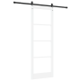 Puerta Corredera  con Set de Hardware Blanca 83x232 cm Madera Sólida de Pino | Foro24.es | Tu tienda online para hogar, jardín y más Foro24.es