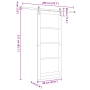 Puerta Corredera  con Juego de Herrajes 86x211 cm Madera Sólida de Pino | Foro24.es | Tu tienda online para hogar, jardín y más Foro24.es