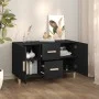 Black engineered wood sideboard 100x36x60 cm by vidaXL, Sideboards - Ref: Foro24-812511, Price: 83,85 €, Discount: %