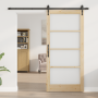 Conjunto de Puerta Corrediza  con Hardware 93x202 cm de Madera Maciza de Pino | Foro24.es | Tu tienda online para hogar, jardín y más Foro24.es