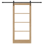 Conjunto de Puerta Corrediza  con Hardware 93x202 cm de Madera Maciza de Pino | Foro24.es | Tu tienda online para hogar, jardín y más Foro24.es