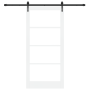 Puerta Corredera con Juego de Herrajes Blanca 93x202 cm Madera Maciza de Pino | Foro24.es | Tu tienda online para hogar, jardín y más Foro24.es