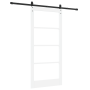 Puerta Corredera con Juego de Herrajes Blanca 93x202 cm Madera Maciza de Pino | Foro24.es | Tu tienda online para hogar, jardín y más Foro24.es