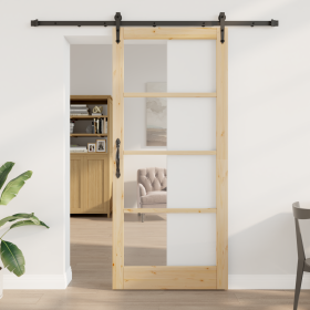 Puerta Corredera con Juego de Hardware 93x211 cm
