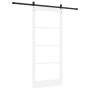 Puerta Deslizante  con Juego de Hardware Blanca 93x211 cm Madera Sólida de Pino | Foro24.es | Tu tienda online para hogar, jardín y más Foro24.es