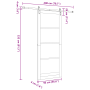 Puerta Deslizante  con Juego de Herrajes 93x232 cm Madera Maciza de Pino | Foro24.es | Tu tienda online para hogar, jardín y más Foro24.es