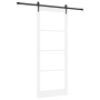 Puerta Corredera  con Juego de Herrajes Blanca 93x232 cm de Madera Maciza de Pino | Foro24.es | Tu tienda online para hogar, jardín y más Foro24.es