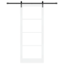 Puerta Corredera  con Juego de Herrajes Blanca 93x232 cm de Madera Maciza de Pino | Foro24.es | Tu tienda online para hogar, jardín y más Foro24.es