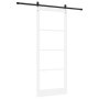 Puerta Corredera  con Juego de Herrajes Blanca 93x232 cm de Madera Maciza de Pino | Foro24.es | Tu tienda online para hogar, jardín y más Foro24.es
