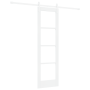 Puerta corrediza  con juego de herrajes blanca 61x198,5 cm de madera sólida de pino | Foro24.es | Tu tienda online para hogar, jardín y más Foro24.es