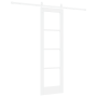 Puerta corrediza  con juego de herrajes blanca 61x198,5 cm de madera sólida de pino | Foro24.es | Tu tienda online para hogar, jardín y más Foro24.es