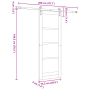 Juego de Puerta Deslizante  con Herrajes 73.5x198.5 cm Madera Maciza de Pino | Foro24.es | Tu tienda online para hogar, jardín y más Foro24.es