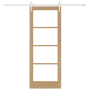 Puerta Corredera  con Juego de Hardware 78x202 cm Madera Maciza de Pino | Foro24.es | Tu tienda online para hogar, jardín y más Foro24.es