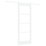 Puerta Corredera con Juego de Hardware Blanca 78x202 cm Madera Sólida de Pino | Foro24.es | Tu tienda online para hogar, jardín y más Foro24.es