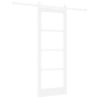Puerta Corredera con Juego de Hardware Blanca 78x202 cm Madera Sólida de Pino | Foro24.es | Tu tienda online para hogar, jardín y más Foro24.es