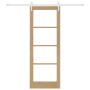 Puerta Corredera  con Set de Hardware 78x211 cm Madera de Pino Maciza | Foro24.es | Tu tienda online para hogar, jardín y más Foro24.es