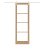 Puerta Deslizante  con Juego de Hardware 78x232 cm de Madera Maciza de Pino | Foro24.es | Tu tienda online para hogar, jardín y más Foro24.es