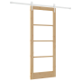 Juego de Puerta Corredera  con Juego de Hardware 83x202 cm Madera Maciza de Pino | Foro24.es | Tu tienda online para hogar, jardín y más Foro24.es