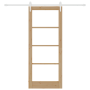 Juego de Puerta Corredera  con Juego de Hardware 83x202 cm Madera Maciza de Pino | Foro24.es | Tu tienda online para hogar, jardín y más Foro24.es