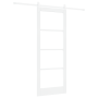 Puerta corrediza  con hardware blanca 83x211 cm de madera maciza de pino | Foro24.es | Tu tienda online para hogar, jardín y más Foro24.es