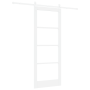 Puerta corrediza  con hardware blanca 83x211 cm de madera maciza de pino | Foro24.es | Tu tienda online para hogar, jardín y más Foro24.es