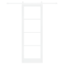 Juego de Puerta Deslizante  con Juego de Hardware Blanca 83x232 cm Madera Sólida de Pino | Foro24.es | Tu tienda online para hogar, jardín y más Foro24.es