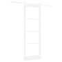 Juego de Puerta Deslizante  con Juego de Hardware Blanca 83x232 cm Madera Sólida de Pino | Foro24.es | Tu tienda online para hogar, jardín y más Foro24.es