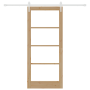 Puerta Corredera  con Juego de Accesorios 86x198.5 cm Madera Maciza de Pino | Foro24.es | Tu tienda online para hogar, jardín y más Foro24.es
