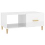Couchtisch aus glänzend weißem Sperrholz, 89,5 x 50 x 40 cm von vidaXL, Couchtisch - Ref: Foro24-812660, Preis: 65,62 €, Raba...