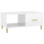 Glossy white plywood coffee table 89.5x50x40 cm by vidaXL, Coffee table - Ref: Foro24-812660, Price: 65,62 €, Discount: %