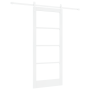 Puerta Deslizante con Juego de Hardware Blanca 86x198.5 cm Madera Maciza de Pino | Foro24.es | Tu tienda online para hogar, jardín y más Foro24.es