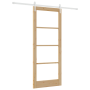Set de Puerta Deslizante  con Conjunto de Hardware 86x211 cm Madera Maciza de Pino | Foro24.es | Tu tienda online para hogar, jardín y más Foro24.es