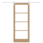 Set de Puerta Deslizante  con Conjunto de Hardware 86x211 cm Madera Maciza de Pino | Foro24.es | Tu tienda online para hogar, jardín y más Foro24.es