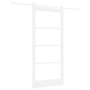 Juego de puerta deslizante  con set de herrajes blanca 93x202 cm de madera sólida de pino | Foro24.es | Tu tienda online para hogar, jardín y más Foro24.es