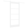 Juego de puerta deslizante  con set de herrajes blanca 93x202 cm de madera sólida de pino | Foro24.es | Tu tienda online para hogar, jardín y más Foro24.es