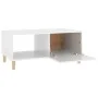Glossy white plywood coffee table 89.5x50x40 cm by vidaXL, Coffee table - Ref: Foro24-812660, Price: 65,62 €, Discount: %