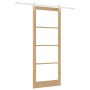 Juego de Puerta Corredera  con Kit de Hardware 93x232 cm Madera Maciza de Pino | Foro24.es | Tu tienda online para hogar, jardín y más Foro24.es