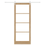 Juego de Puerta Corredera  con Kit de Hardware 93x232 cm Madera Maciza de Pino | Foro24.es | Tu tienda online para hogar, jardín y más Foro24.es