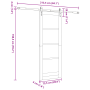 Puerta Corrediza  con Juego de Hardware 'ORKDAL'Blanca 73.5x198.5 cm | Foro24.es | Tu tienda online para hogar, jardín y más Foro24.es