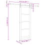 Puerta Deslizante  con Kit de Hardware 'ORKDAL'78x211 cm | Foro24.es | Tu tienda online para hogar, jardín y más Foro24.es