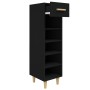 Mueble zapatero de madera contrachapada negro 30x35x105 cm by vidaXL, Shoe racks and shoe organizers - Ref: Foro24-812799, Pr...