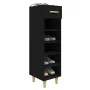 Mueble zapatero de madera contrachapada negro 30x35x105 cm by vidaXL, Shoe racks and shoe organizers - Ref: Foro24-812799, Pr...