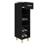Mueble zapatero de madera contrachapada negro 30x35x105 cm by vidaXL, Shoe racks and shoe organizers - Ref: Foro24-812799, Pr...
