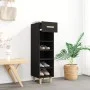 Mueble zapatero de madera contrachapada negro 30x35x105 cm by vidaXL, Shoe racks and shoe organizers - Ref: Foro24-812799, Pr...