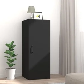 Black engineered wood wall cabinet 34.5x34x90 cm by vidaXL, Shelves and shelves - Ref: Foro24-812439, Price: 47,08 €, Discoun...