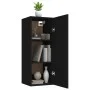 Black engineered wood wall cabinet 34.5x34x90 cm by vidaXL, Shelves and shelves - Ref: Foro24-812439, Price: 47,08 €, Discoun...