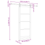 Puerta corredera  con hardware 'ORKDAL'blanca 93x232 cm | Foro24.es | Tu tienda online para hogar, jardín y más Foro24.es