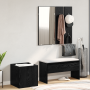 Juego de Muebles de Pasillo de Madera de Ingeniería en Negro