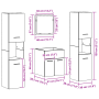 Conjunto de Muebles de Baño de 4 Piezas - Madera Vieja | Foro24.es | Tu tienda online para hogar, jardín y más Foro24.es