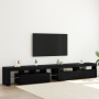 Muebles para TV 3 pcs con luces LED de roble negro y madera de , Muebles TV - Ref: Foro24-3332493, Precio: 197,11 €, Descuent...